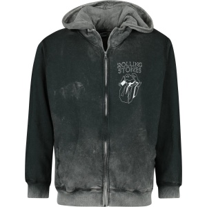 The Rolling Stones Smoke Mikina s kapucí na zip charcoal - RockTime.cz