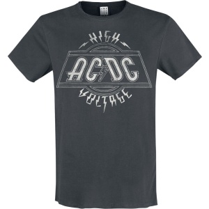 AC/DC Amplified Collection - High Voltage Tričko charcoal - RockTime.cz