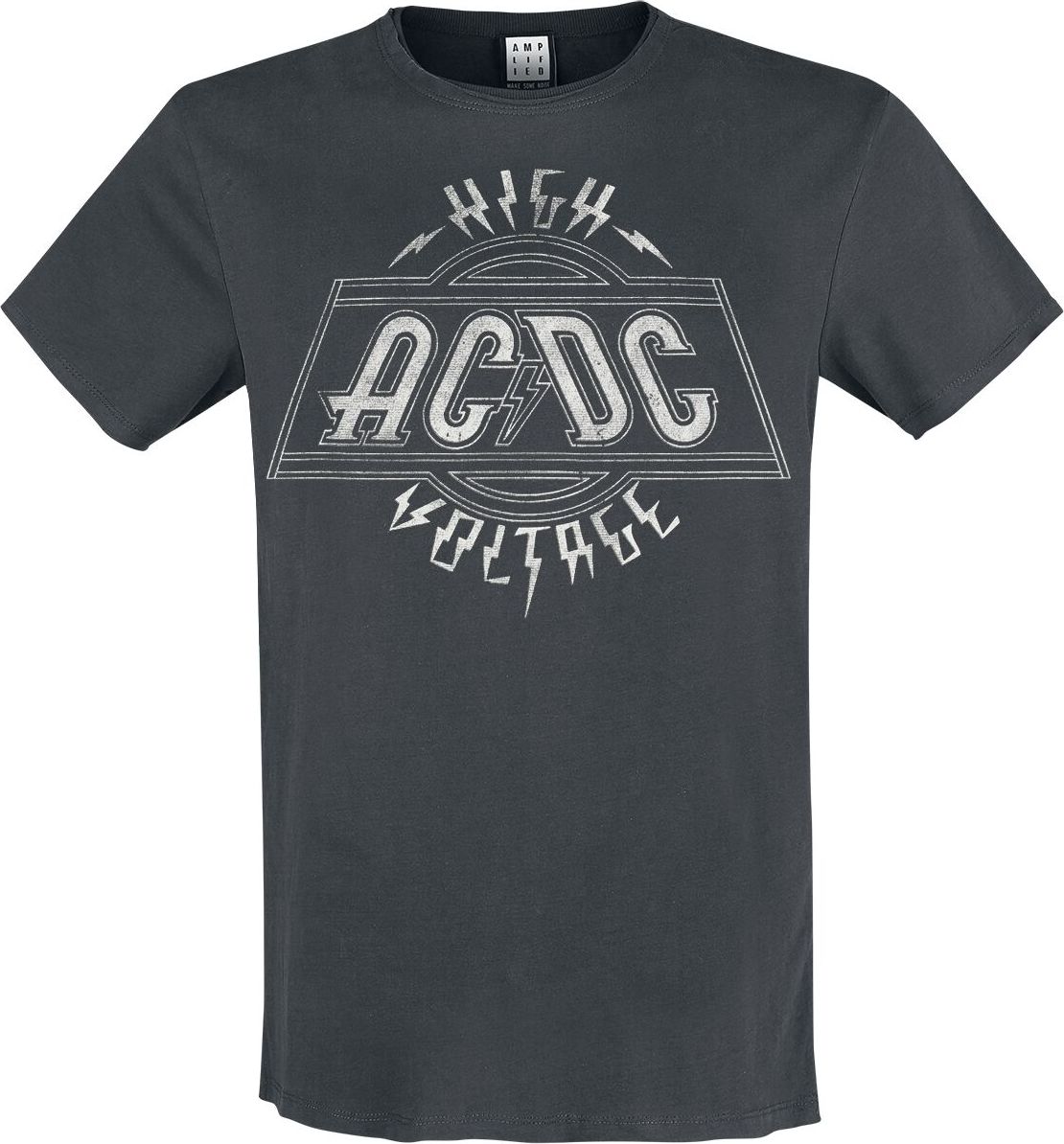 AC/DC Amplified Collection - High Voltage Tričko charcoal - RockTime.cz