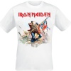 Iron Maiden Trooper On White Tričko bílá - RockTime.cz