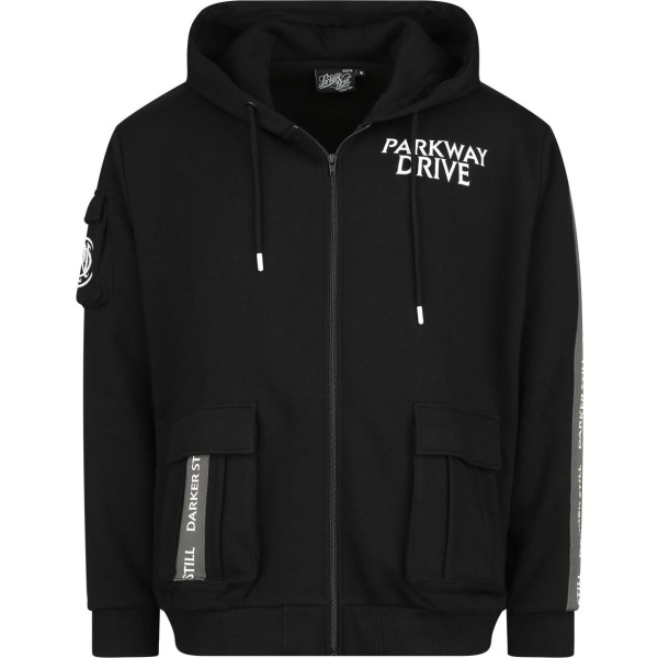 Parkway Drive EMP Signature Collection Mikina s kapucí na zip cerná/tmave zelená - RockTime.cz