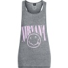 Nirvana Curved Logo Dámský top tmavě prošedivělá - RockTime.cz