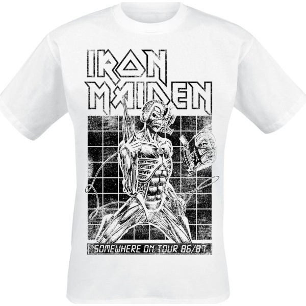 Iron Maiden Sit Tour 86/87 Tričko bílá - RockTime.cz