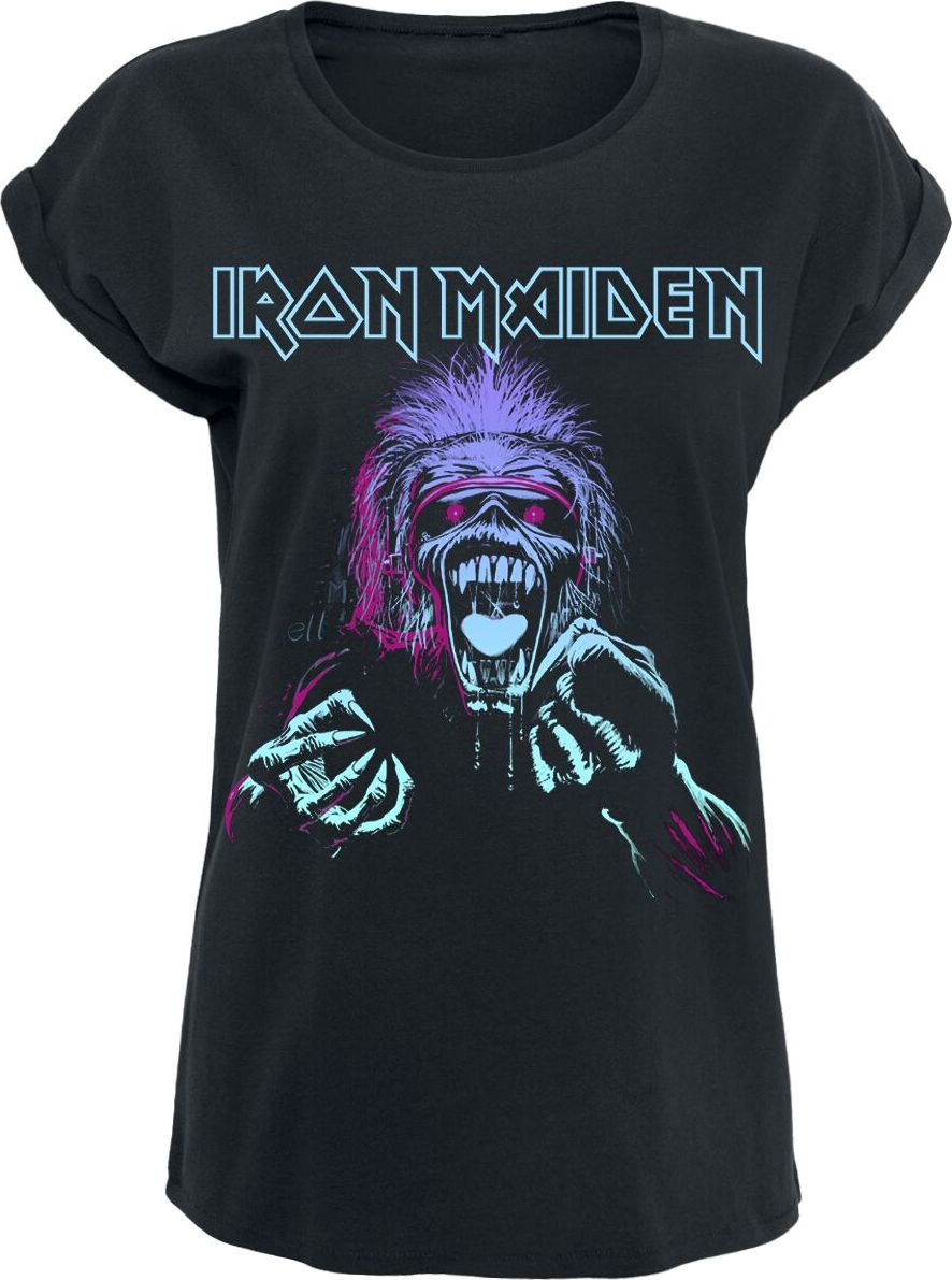 Iron Maiden Pastel Eddie Dámské tričko černá - RockTime.cz