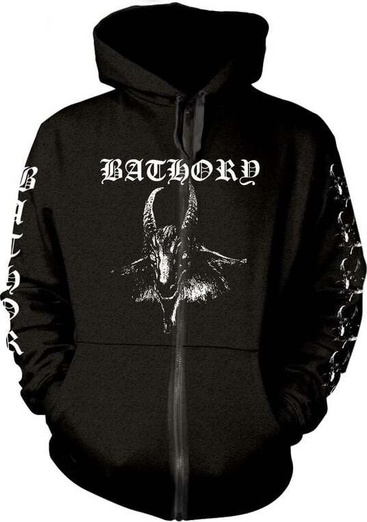 Bathory Goat Mikina s kapucí na zip černá - RockTime.cz