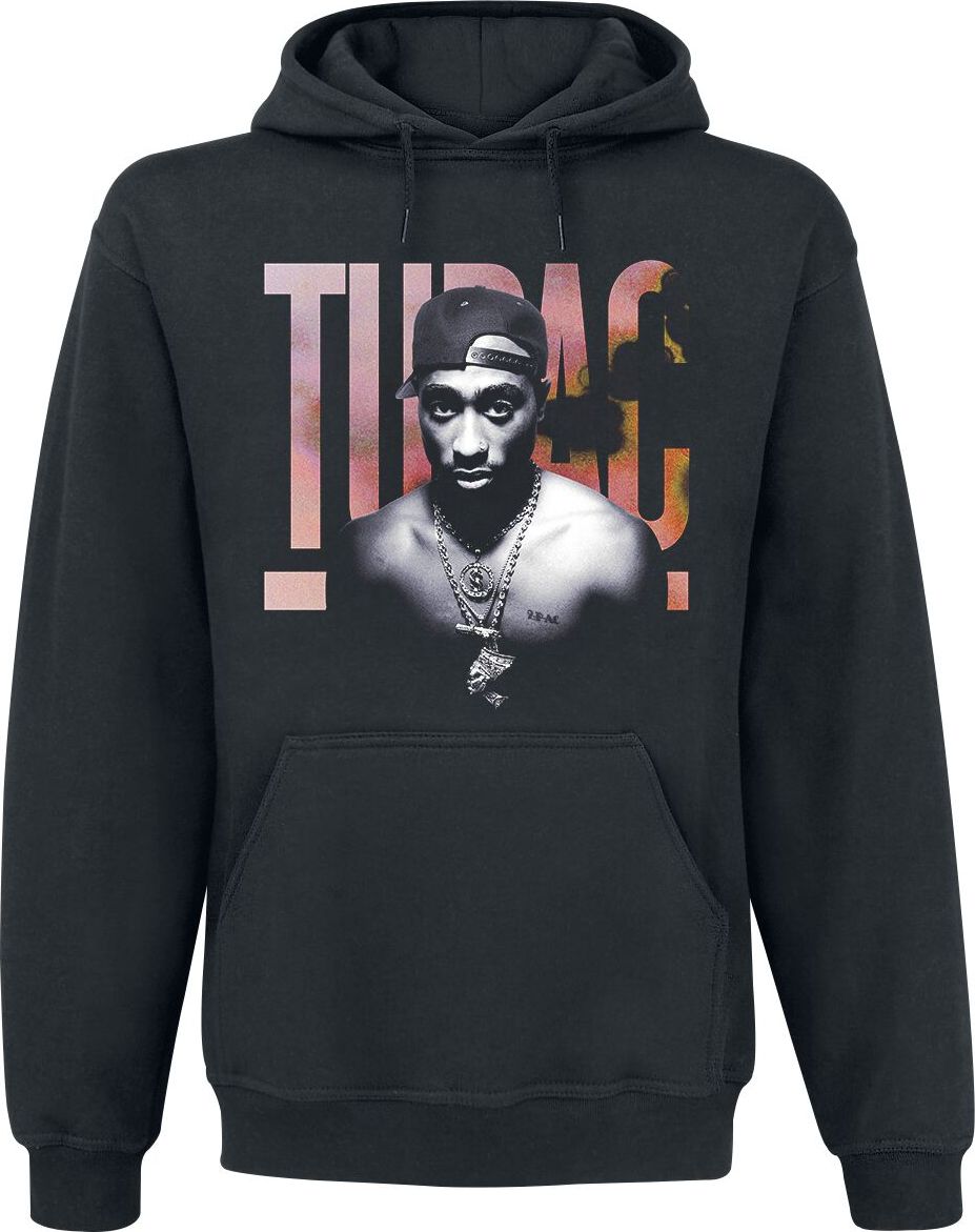 Tupac Shakur Pink Logo Mikina s kapucí černá - RockTime.cz