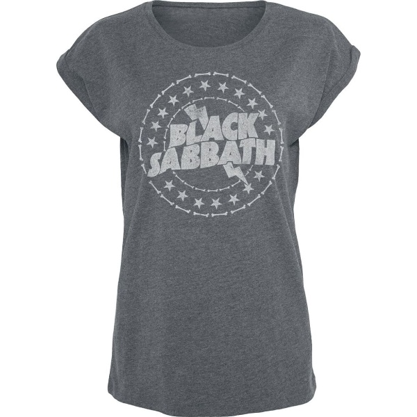 Black Sabbath Classic Lightning Logo Dámské tričko charcoal - RockTime.cz