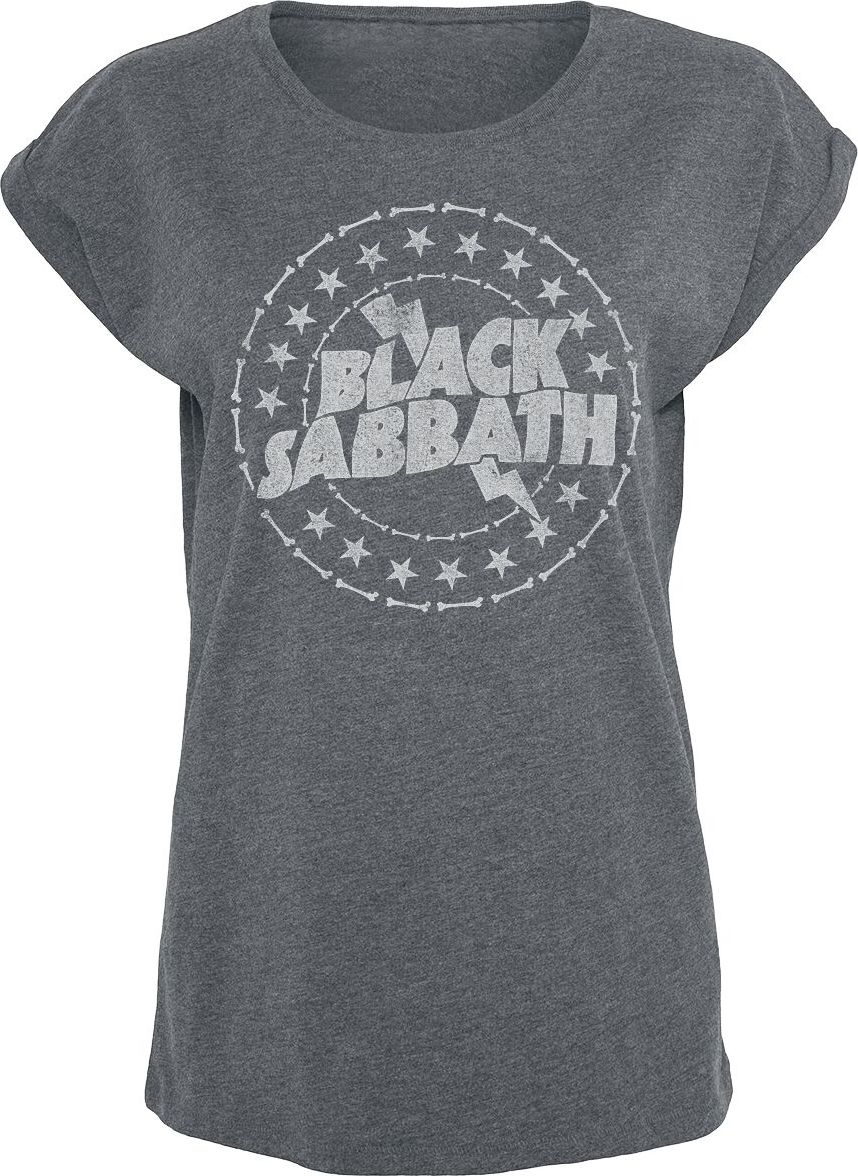 Black Sabbath Classic Lightning Logo Dámské tričko charcoal - RockTime.cz