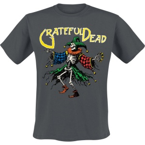 Grateful Dead Skele Jester Tričko charcoal - RockTime.cz