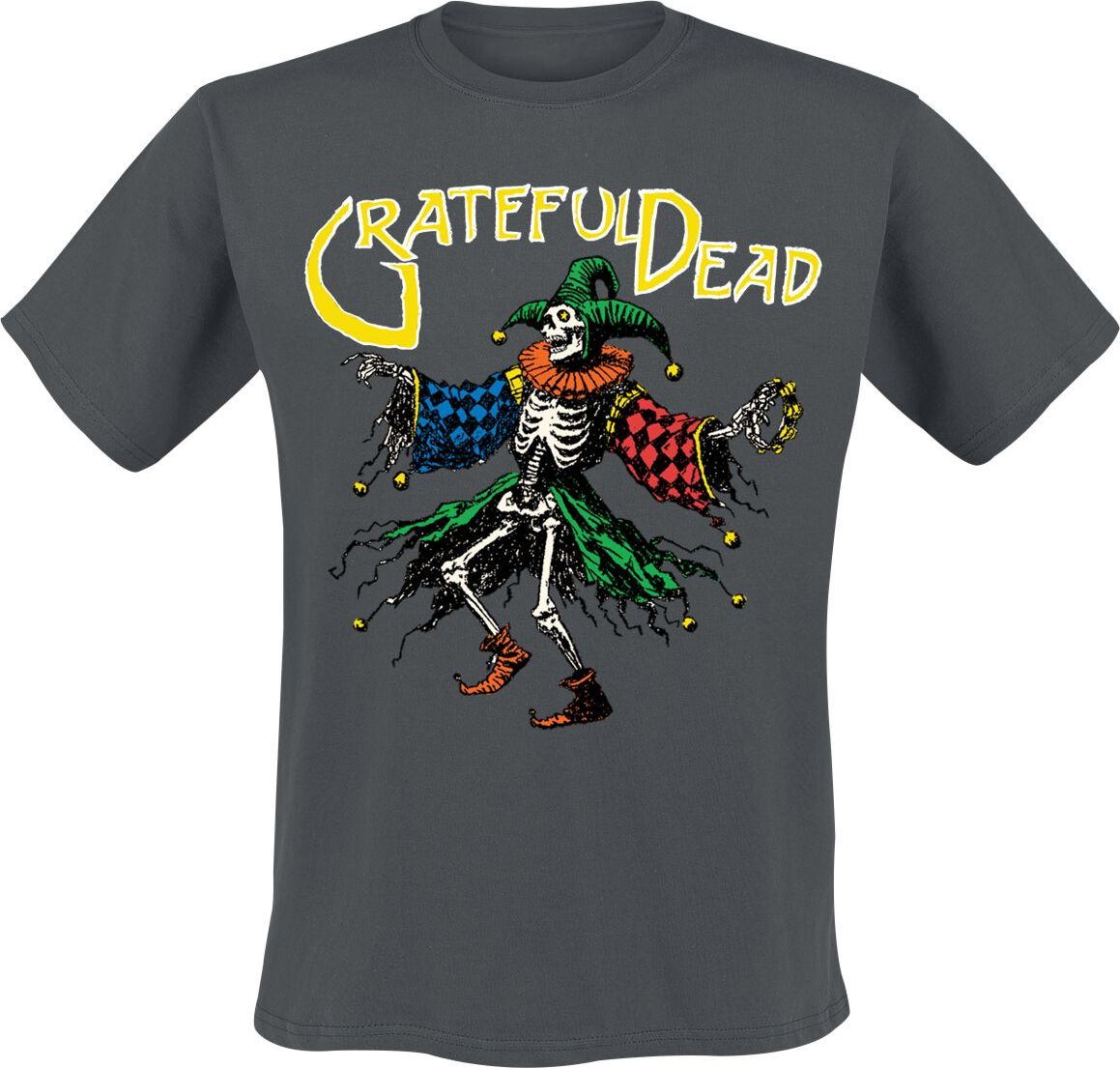 Grateful Dead Skele Jester Tričko charcoal - RockTime.cz