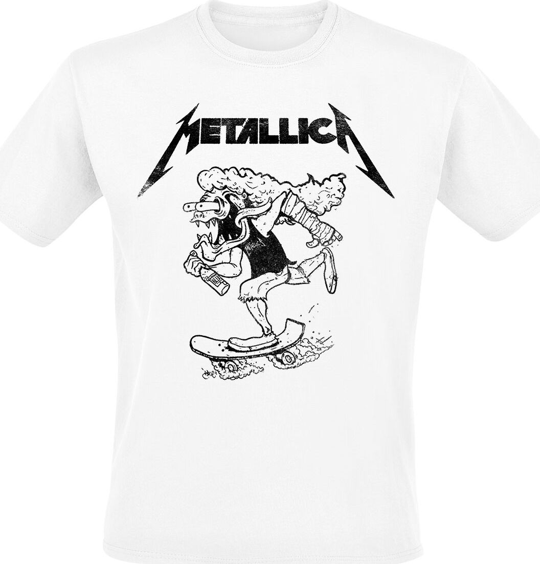 Metallica Hetfield Skates Tričko bílá - RockTime.cz