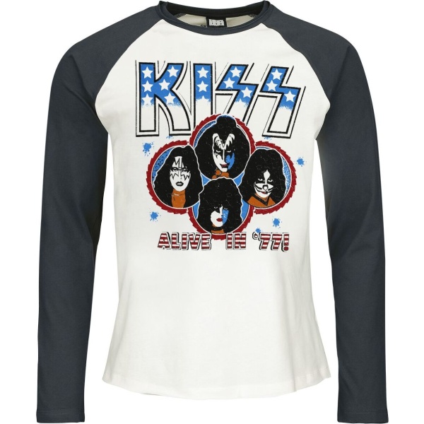 Kiss Amplified Collection - Alive In 77 Baseball tričko s dlouhým rukávem vícebarevný - RockTime.cz