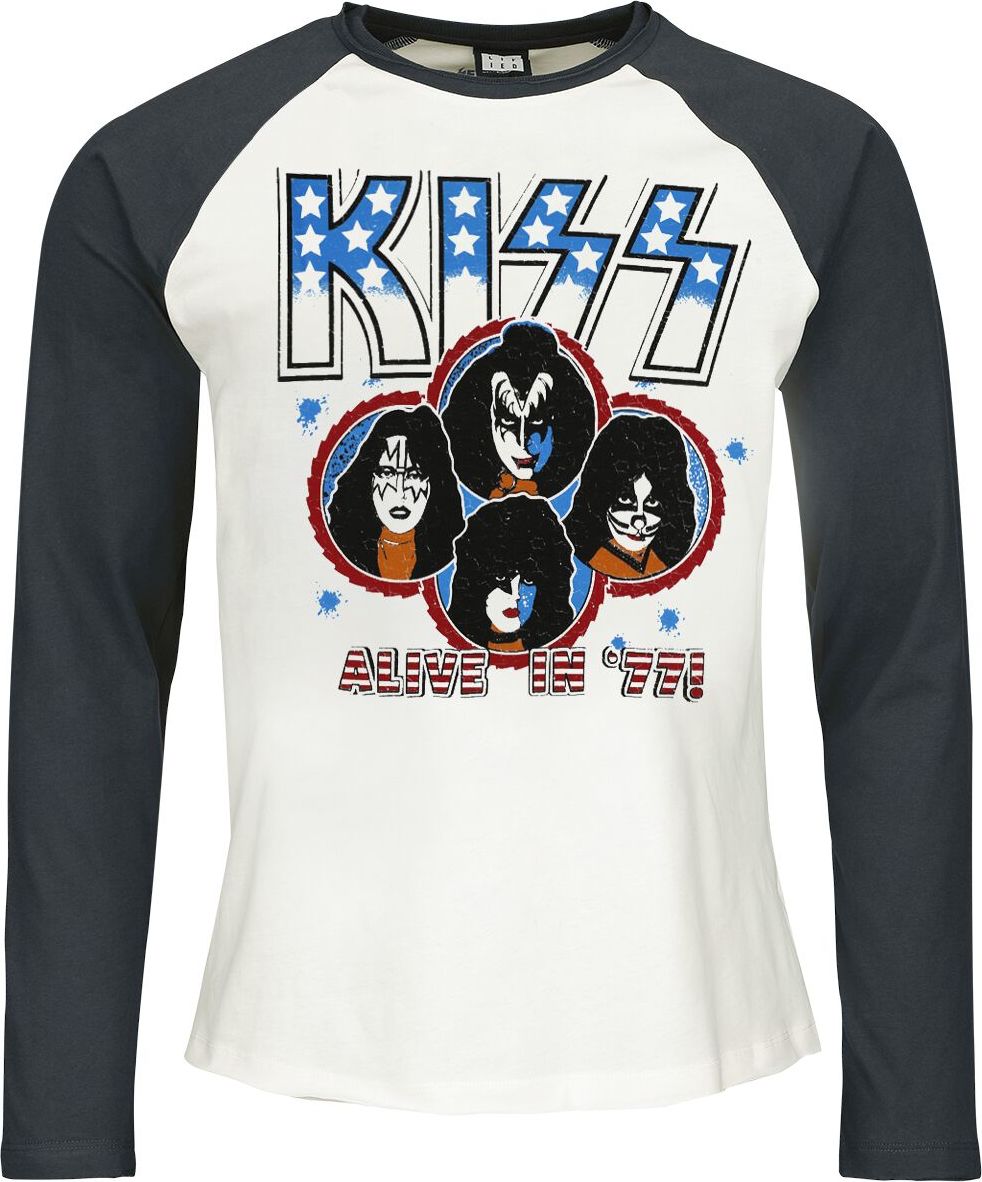 Kiss Amplified Collection - Alive In 77 Baseball tričko s dlouhým rukávem vícebarevný - RockTime.cz