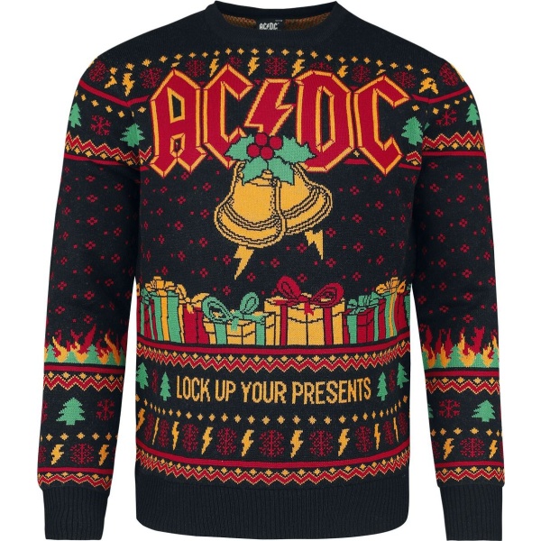 AC/DC Holiday Sweater 2024 Pletený svetr vícebarevný - RockTime.cz