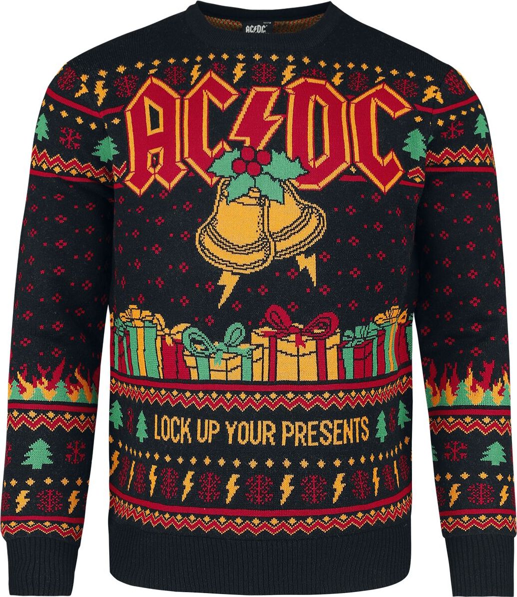 AC/DC Holiday Sweater 2024 Pletený svetr vícebarevný - RockTime.cz