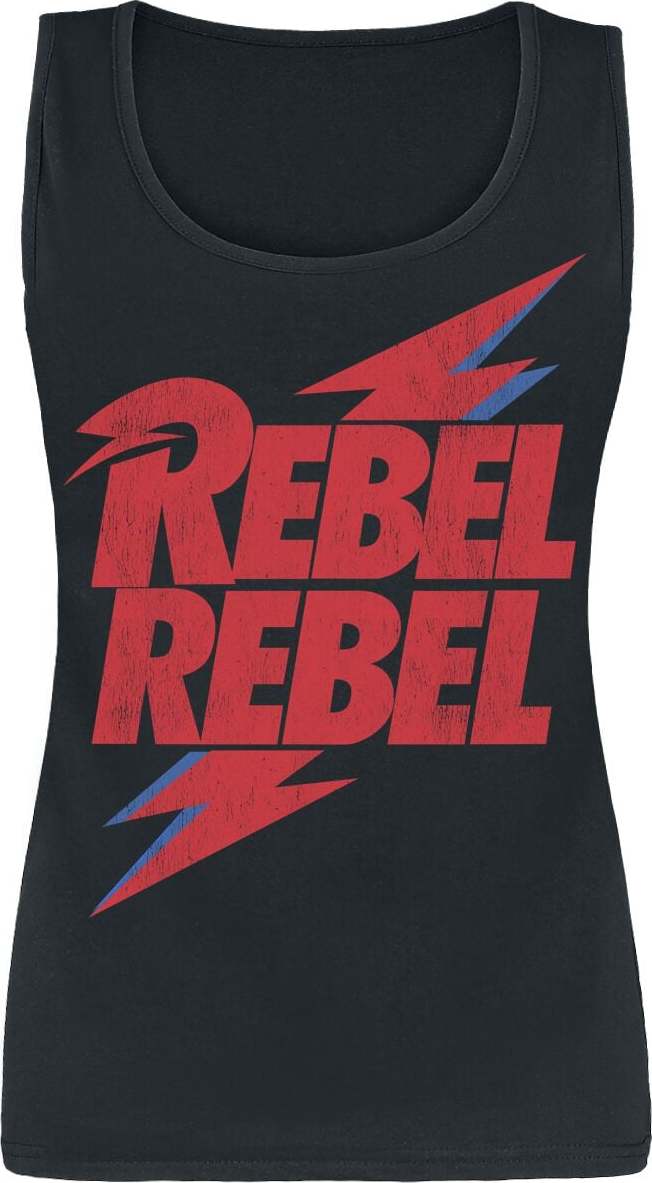 David Bowie Rebel Rebel Dámský top černá - RockTime.cz