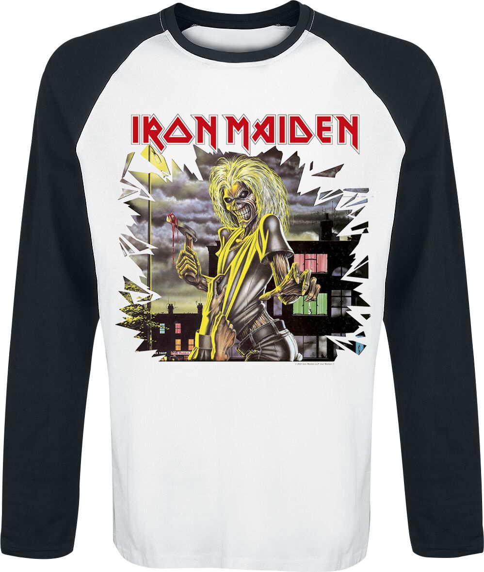 Iron Maiden Killers Shatter Tričko s dlouhým rukávem bílá/cerná - RockTime.cz