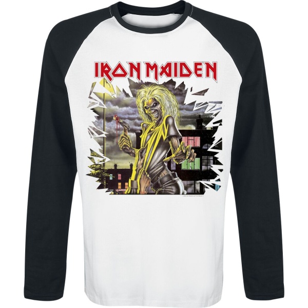 Iron Maiden Killers Shatter Tričko s dlouhým rukávem bílá/cerná - RockTime.cz