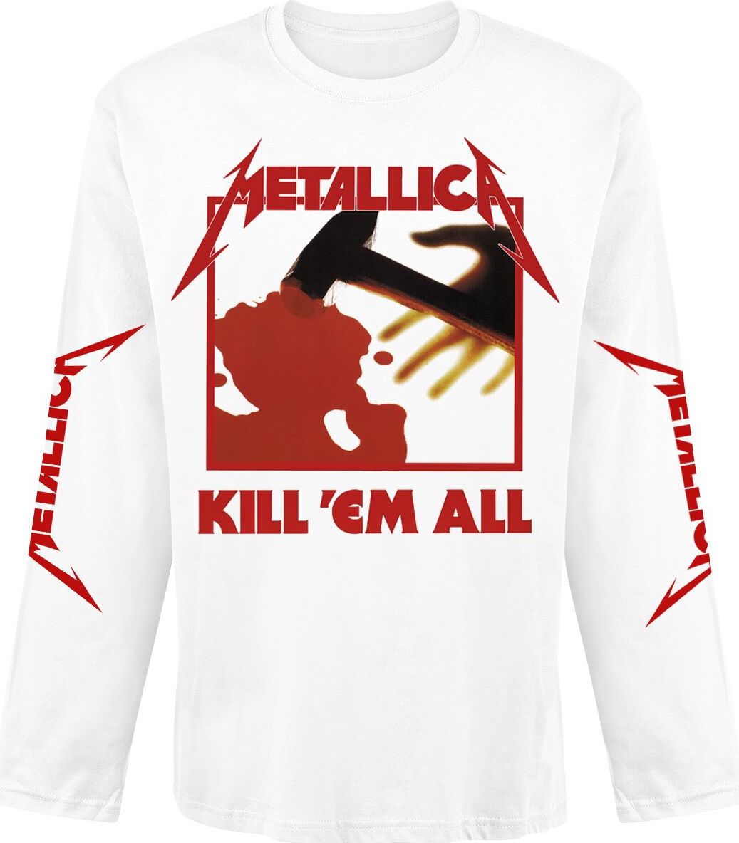 Metallica Kill 'Em All Tričko s dlouhým rukávem bílá - RockTime.cz