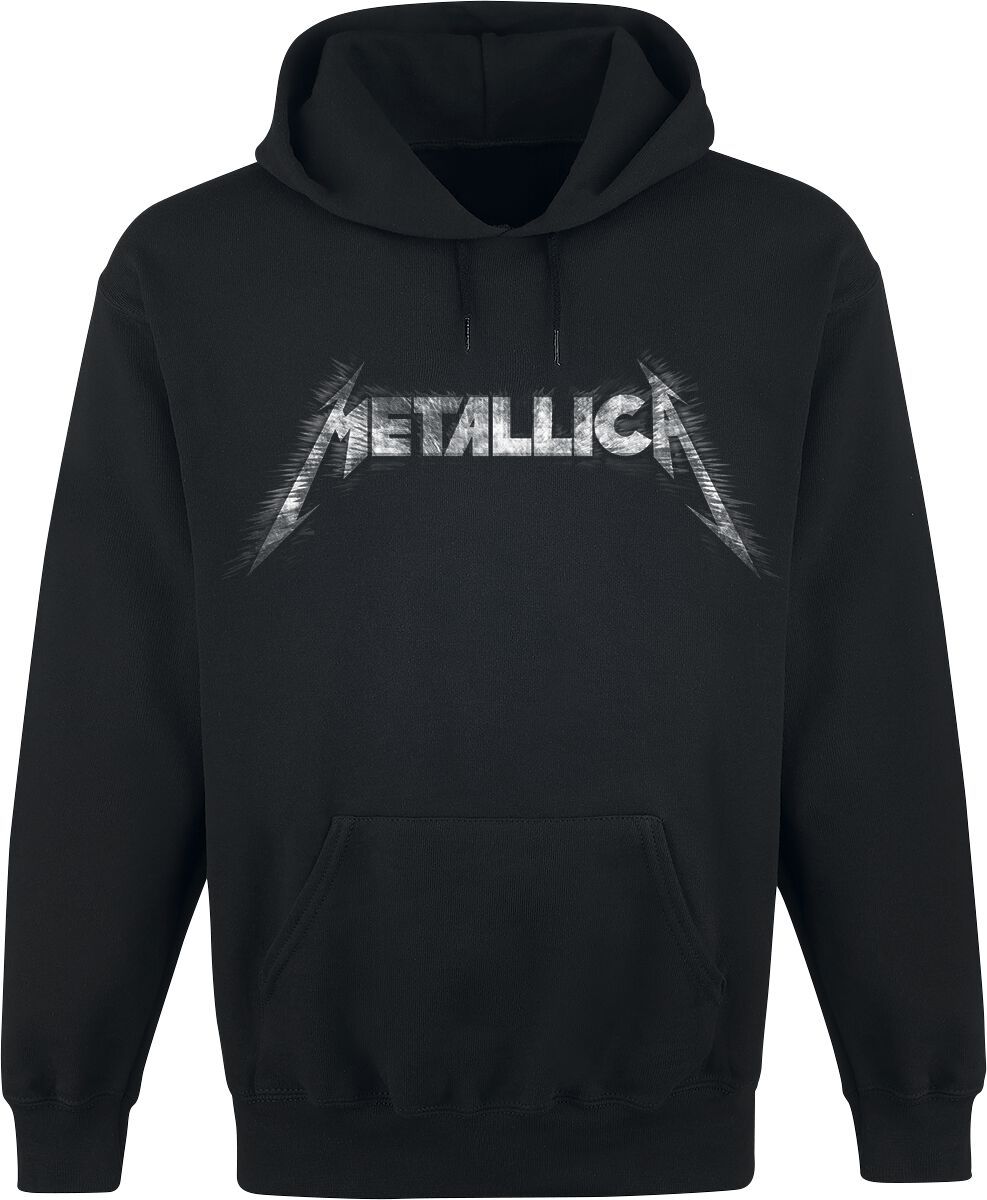 Metallica Spiked Logo Mikina s kapucí černá - RockTime.cz