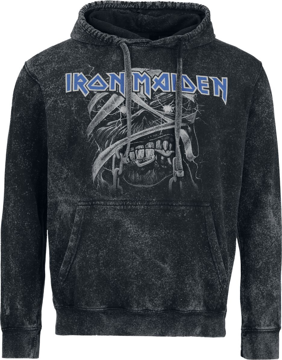 Iron Maiden Powerslave Mikina s kapucí charcoal - RockTime.cz