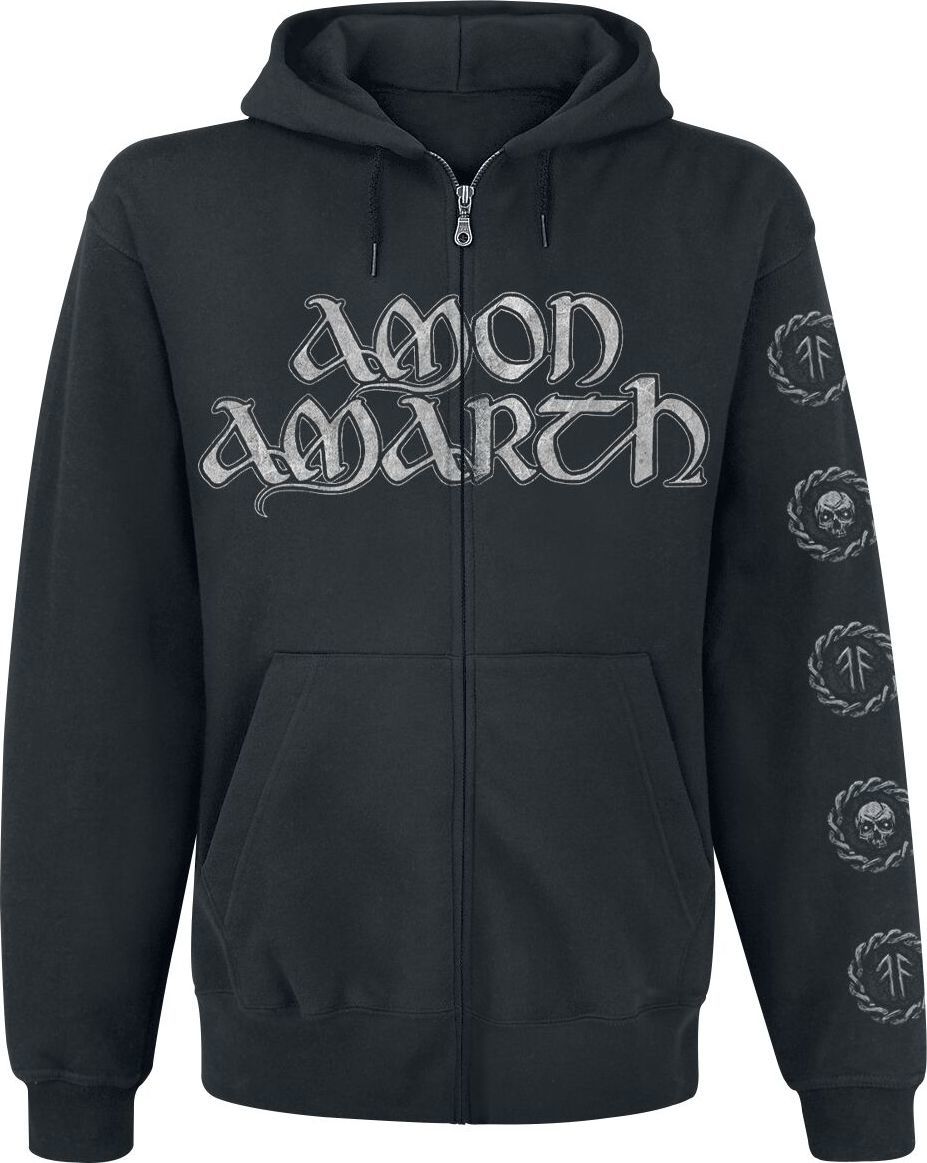 Amon Amarth Skullship Mikina s kapucí na zip černá - RockTime.cz