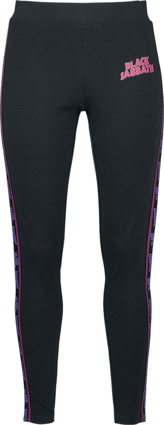 Black Sabbath Amplified Collection - Ladies Cotton Taped Yoga Leggings Leginy černá - RockTime.cz