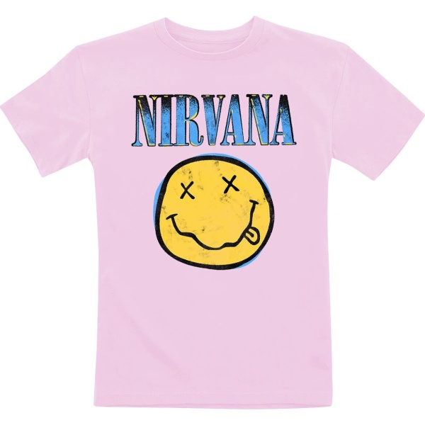 Nirvana Kids - Gradient detské tricko světle růžová - RockTime.cz