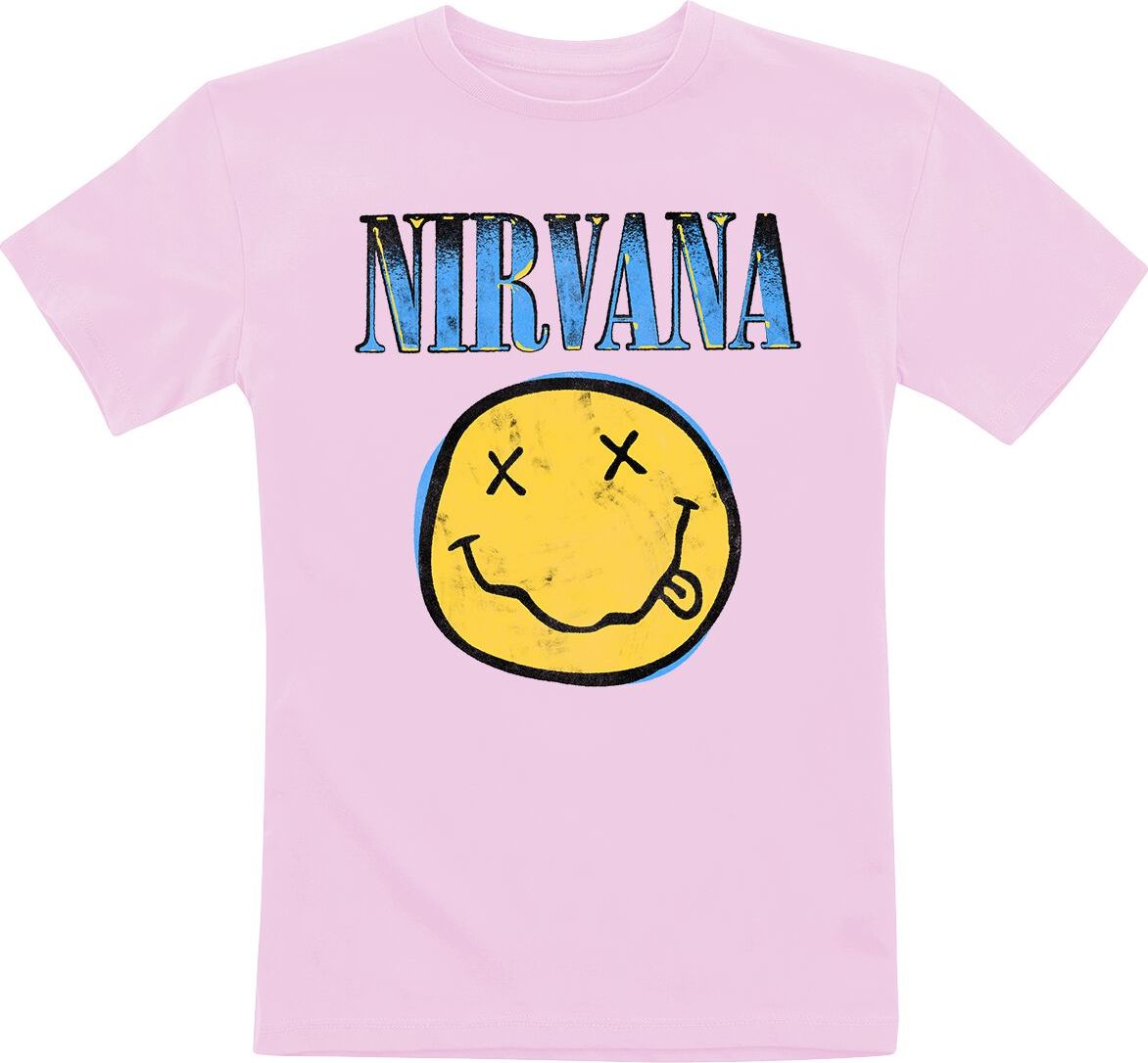 Nirvana Kids - Gradient detské tricko světle růžová - RockTime.cz