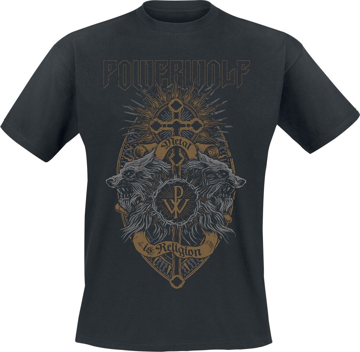 Powerwolf Crest Wolves Tričko černá - RockTime.cz