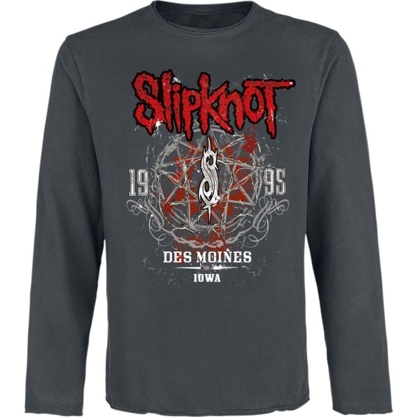 Slipknot Amplified Collection - Des Moines Tričko s dlouhým rukávem charcoal - RockTime.cz