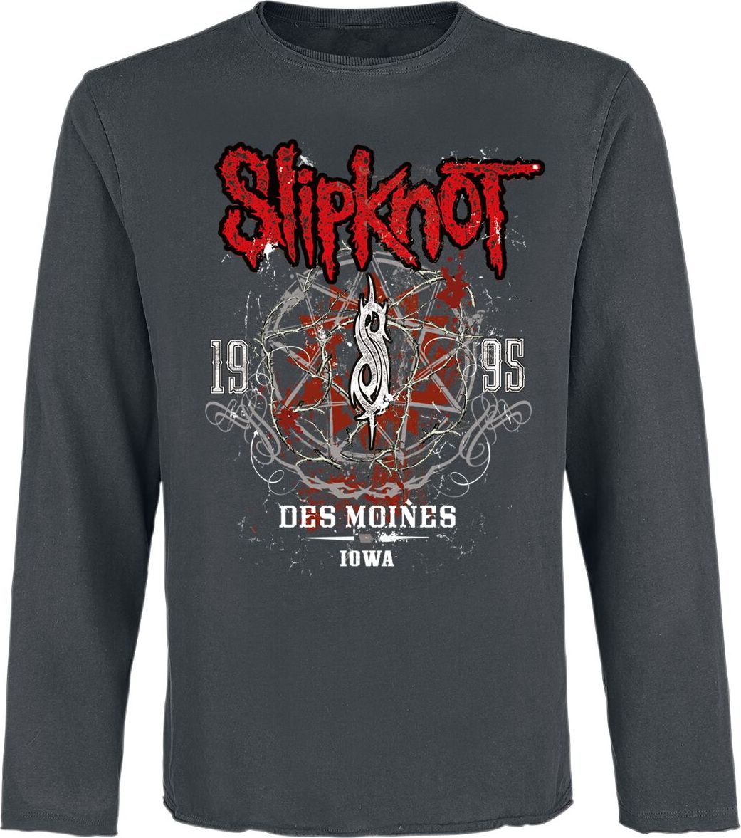 Slipknot Amplified Collection - Des Moines Tričko s dlouhým rukávem charcoal - RockTime.cz