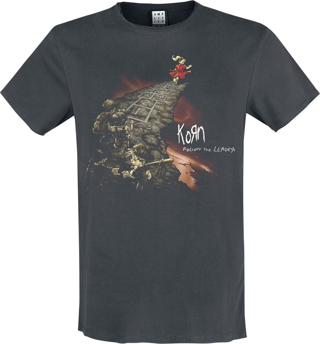 Korn Amplified Collection - Follow The Leader Tričko charcoal - RockTime.cz