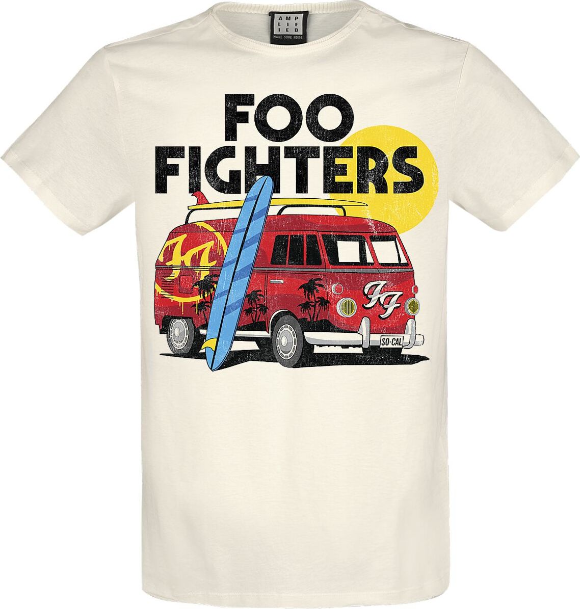 Foo Fighters Amplified Collection - Camper Van Tričko šedobílá - RockTime.cz