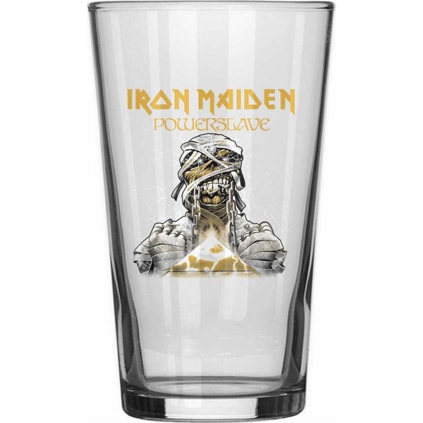 Iron Maiden Powerslave pivní sklenice transparentní - RockTime.cz