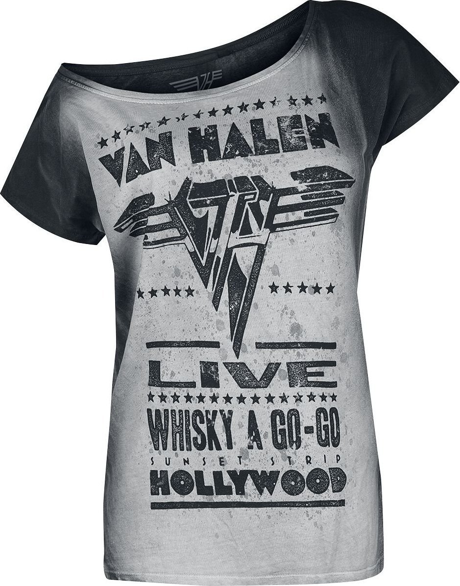 Van Halen Hollywood Dámské tričko cerná/bílá - RockTime.cz