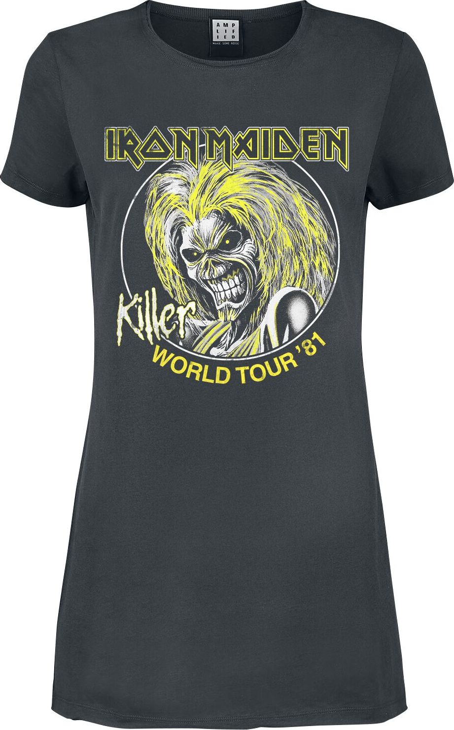 Iron Maiden Amplified Collection - Killer World Tour 81' Šaty charcoal - RockTime.cz