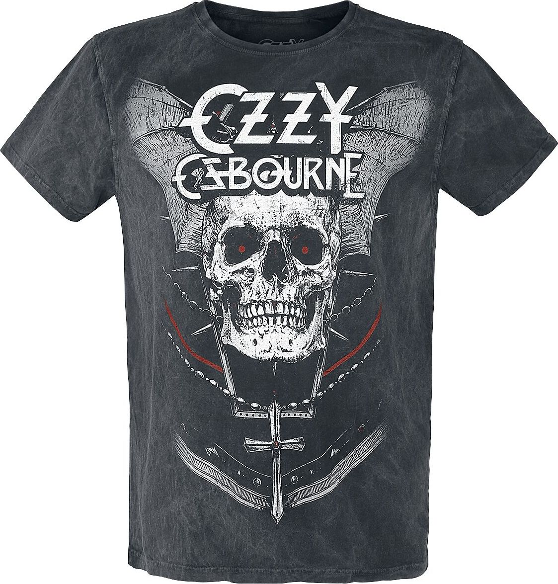 Ozzy Osbourne White Logo Tričko charcoal - RockTime.cz