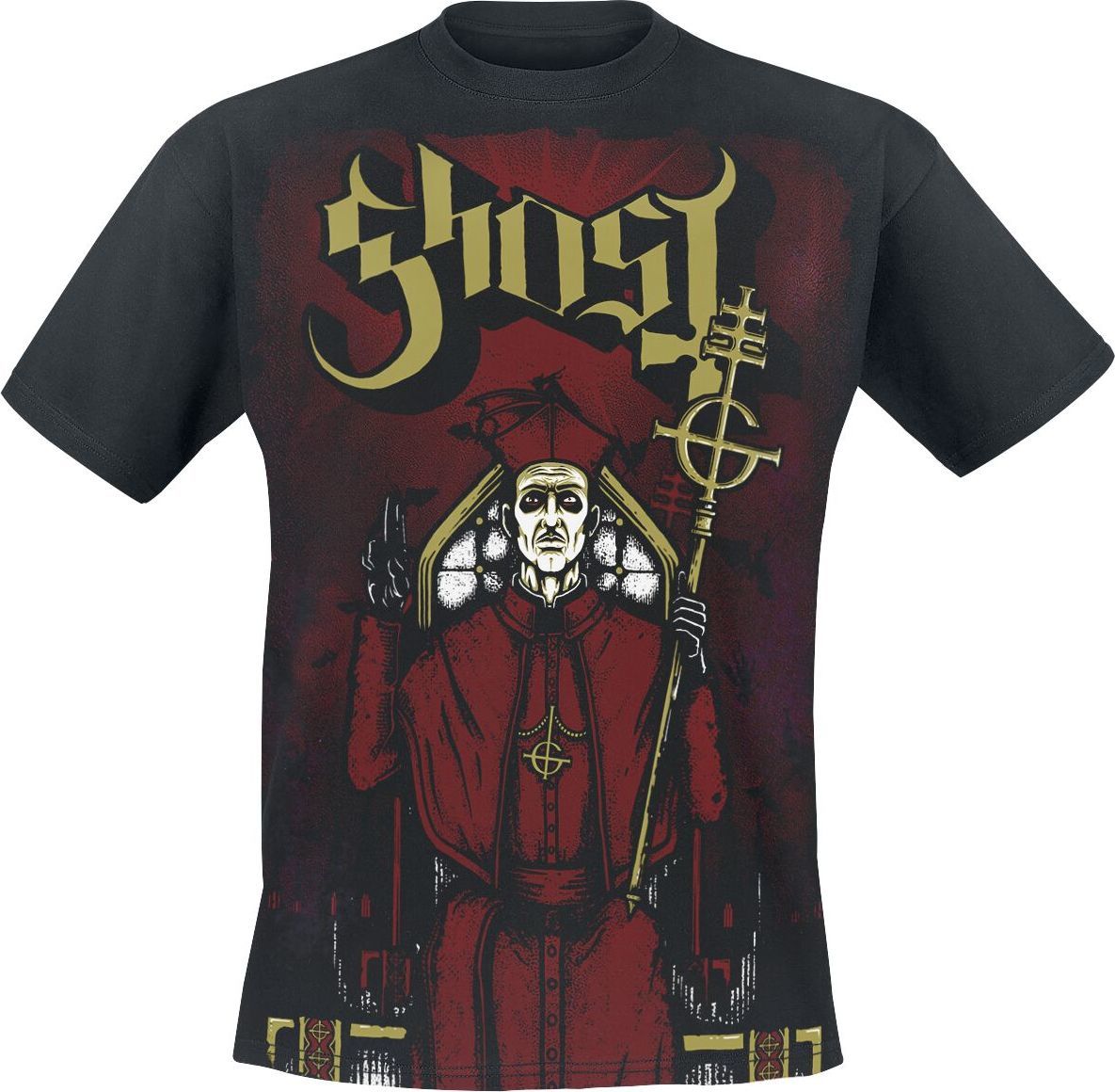 Ghost Cardinalis Infernum 3 Colour AO Tričko černá - RockTime.cz