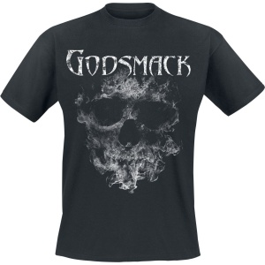 Godsmack Smoking Skull Tričko černá - RockTime.cz