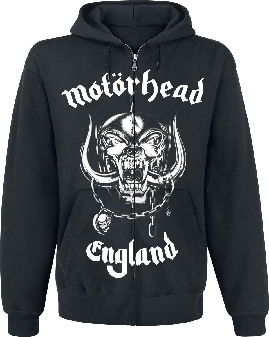 Motörhead England Mikina s kapucí na zip černá - RockTime.cz