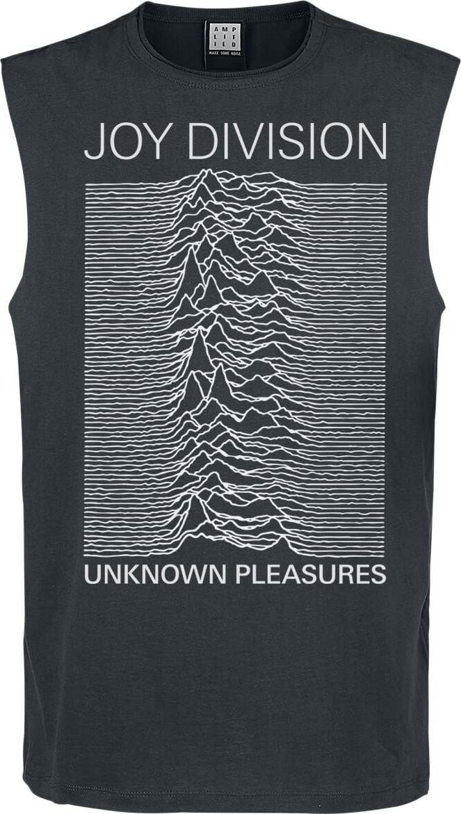 Joy Division Unknown pleasures Tank top charcoal - RockTime.cz