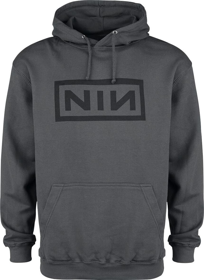 Nine Inch Nails Classic Black Logo Mikina s kapucí charcoal - RockTime.cz