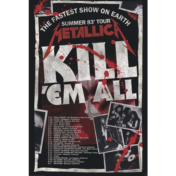 Metallica Kill´Em All 83 Tour plakát vícebarevný - RockTime.cz