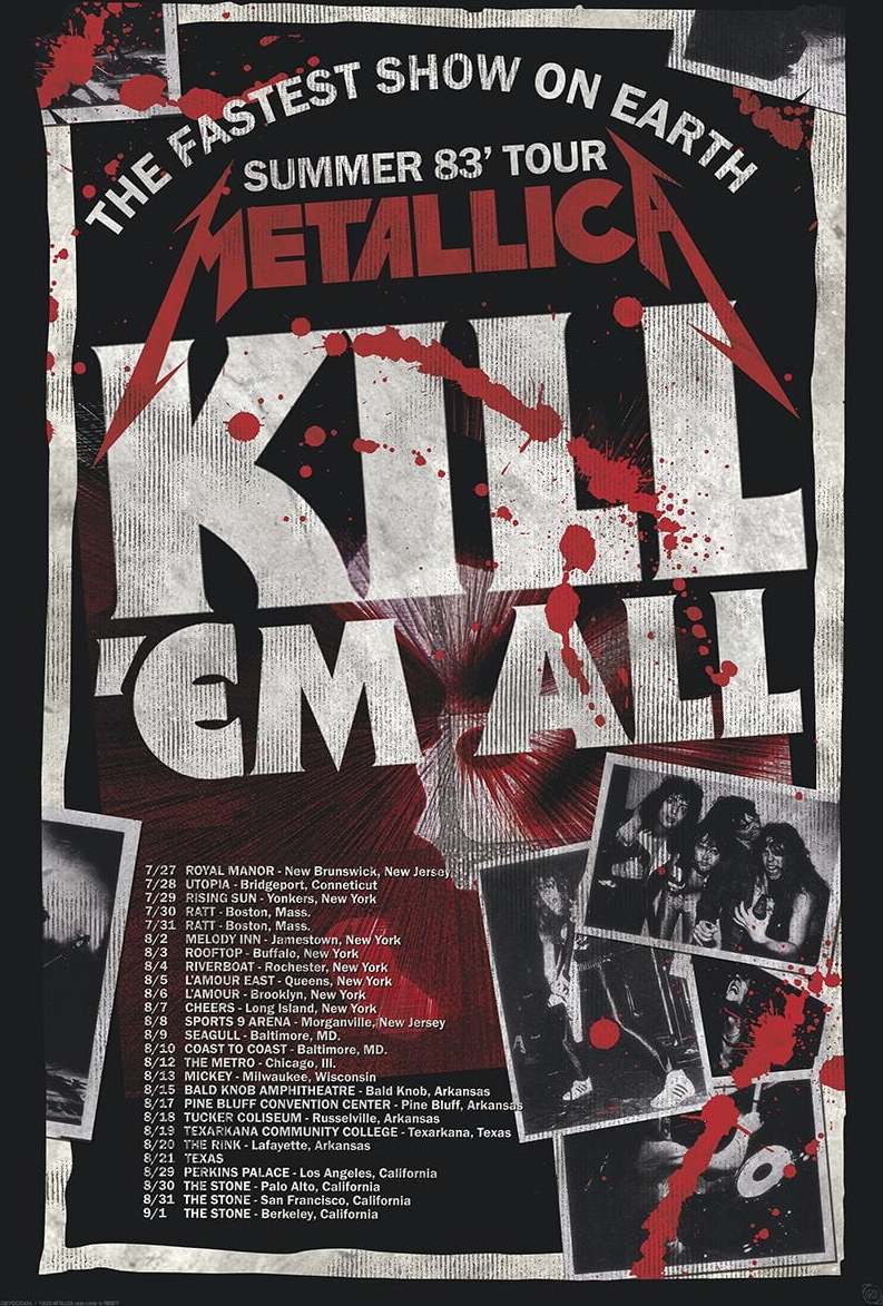 Metallica Kill´Em All 83 Tour plakát vícebarevný - RockTime.cz