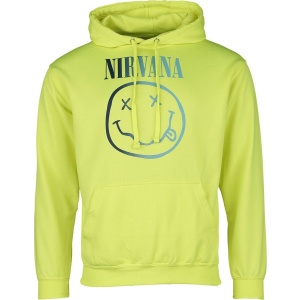 Nirvana Rainbow Logo Mikina s kapucí žlutá - RockTime.cz