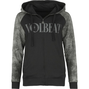 Volbeat EMP Signature Collection Dámská mikina s kapucí na zip cerná/tmave zelená - RockTime.cz