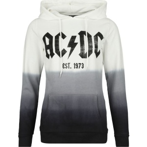 AC/DC Logo Dámská mikina s kapucí bílá/cerná - RockTime.cz