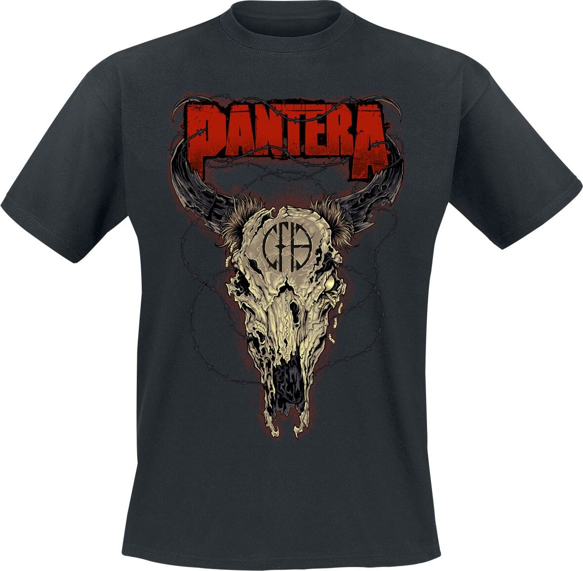 Pantera Steer Skull Tričko černá - RockTime.cz