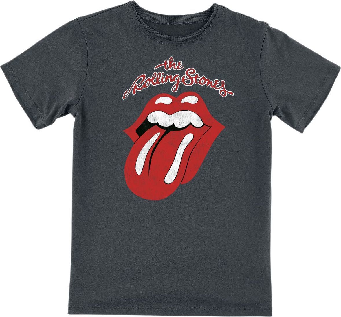 The Rolling Stones Amplified Collection - Kids - Vintage Tongue detské tricko charcoal - RockTime.cz